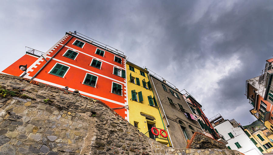 Colorful houses Riomaggiore Cinque Terre Italy Photograph by Michalakis Ppalis