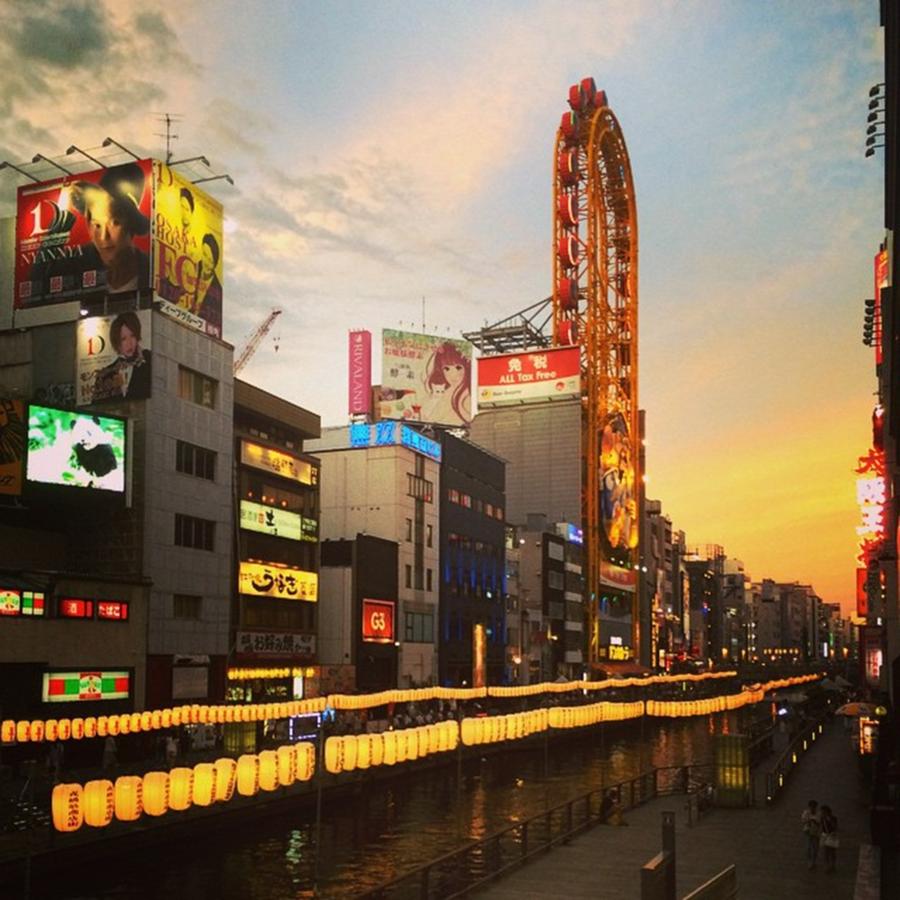 Sunset Photograph - Colorful Osaka by Katy Engel