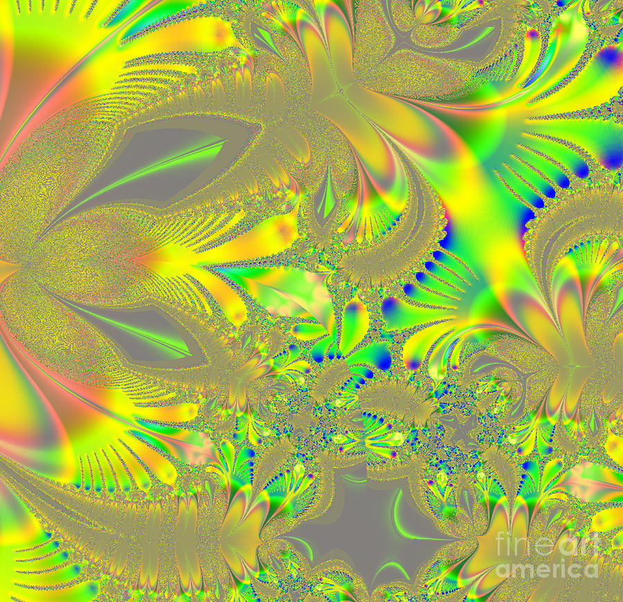 Colorful Jeweled Abstract Digital Art by Linda Phelps