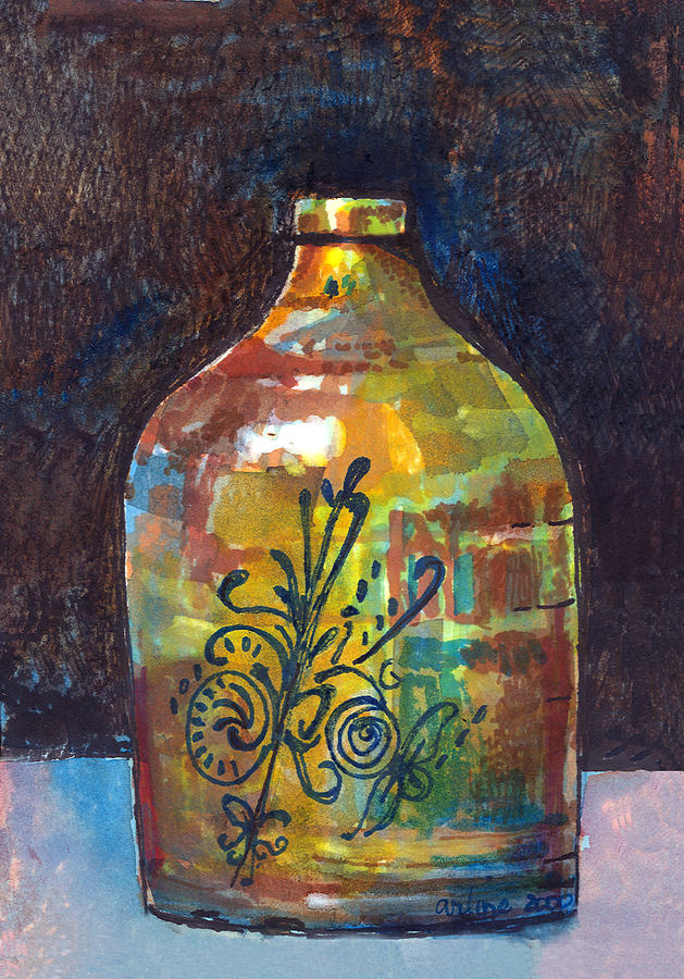 Colorful Jug Painting by Arline Wagner
