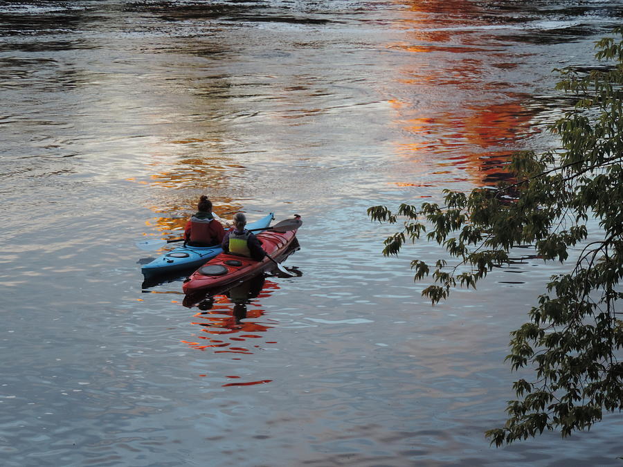 Colorful Kayaking Photograph by Bill Tomsa