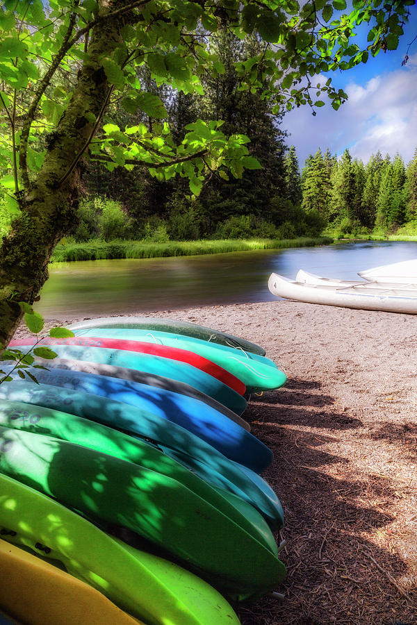Boat Photograph - Colorful Kayaks by Cat Connor