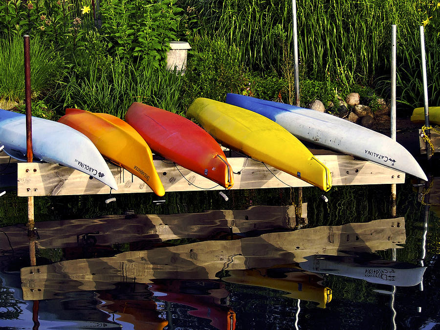Colorful Kayaks  Photograph by Richard Gregurich