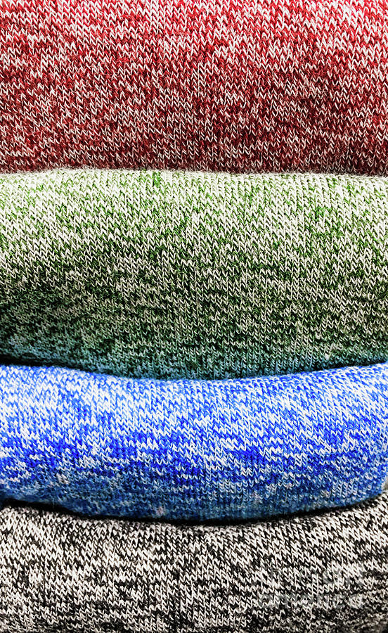 Colorful knitwear Photograph by Tom Gowanlock