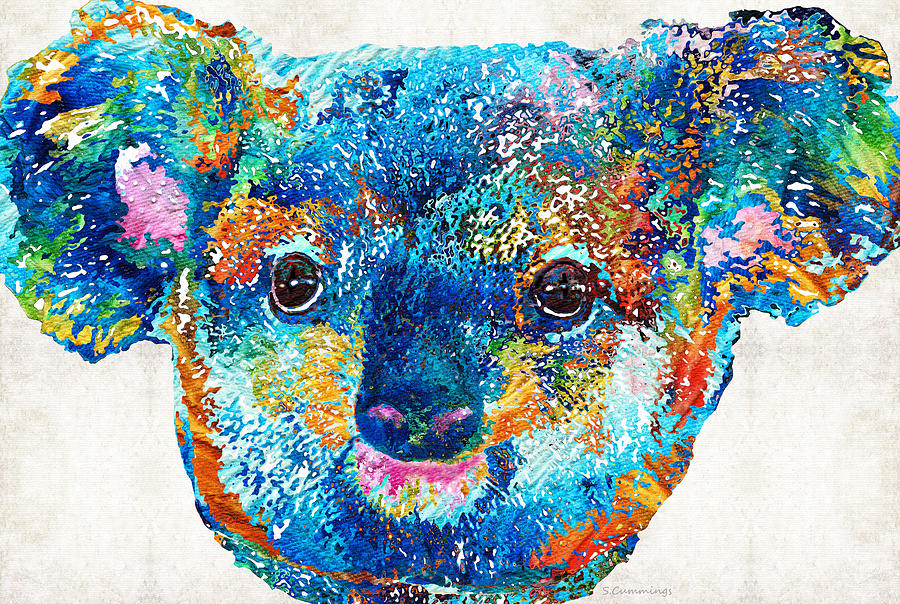 Primary Colors Painting - Colorful Koala Bear Art by Sharon Cummings by Sharon Cummings