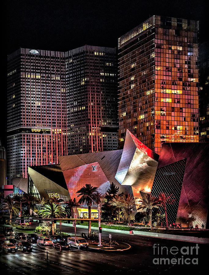 Colorful Las Vegas Evening Street Scene Photograph by Walt Foegelle
