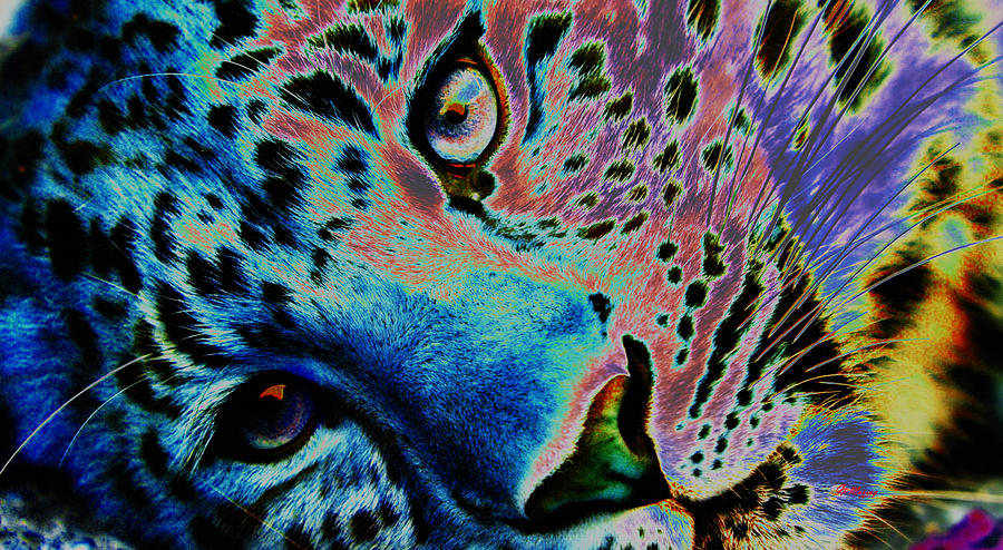 Colorful Leopard Digital Art by Gregory Murray