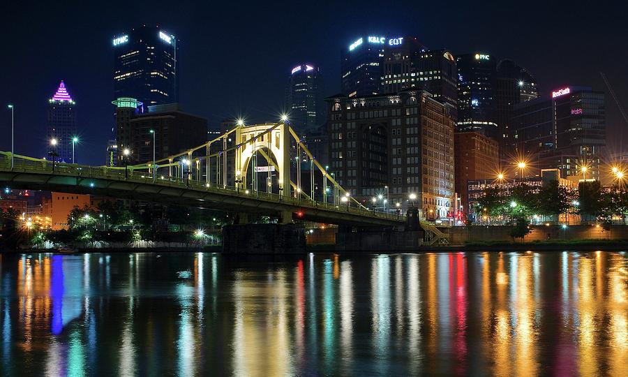Colorful Lights on the Allegheny Photograph by Frozen in Time Fine Art Photography