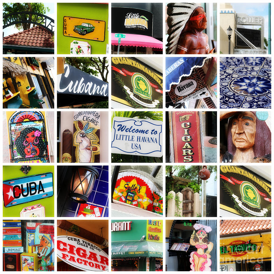 Colorful Little Havana Collage Photograph by Carol Groenen