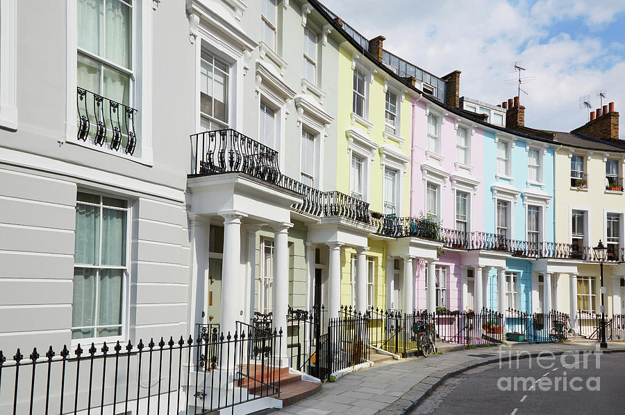 Colorful London Houses In Primrose Hill English Architecture Photograph By Andrea Astes