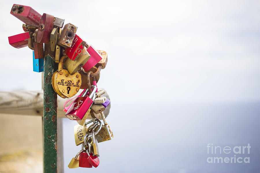 Colorful love locks  Photograph by Patricia Hofmeester