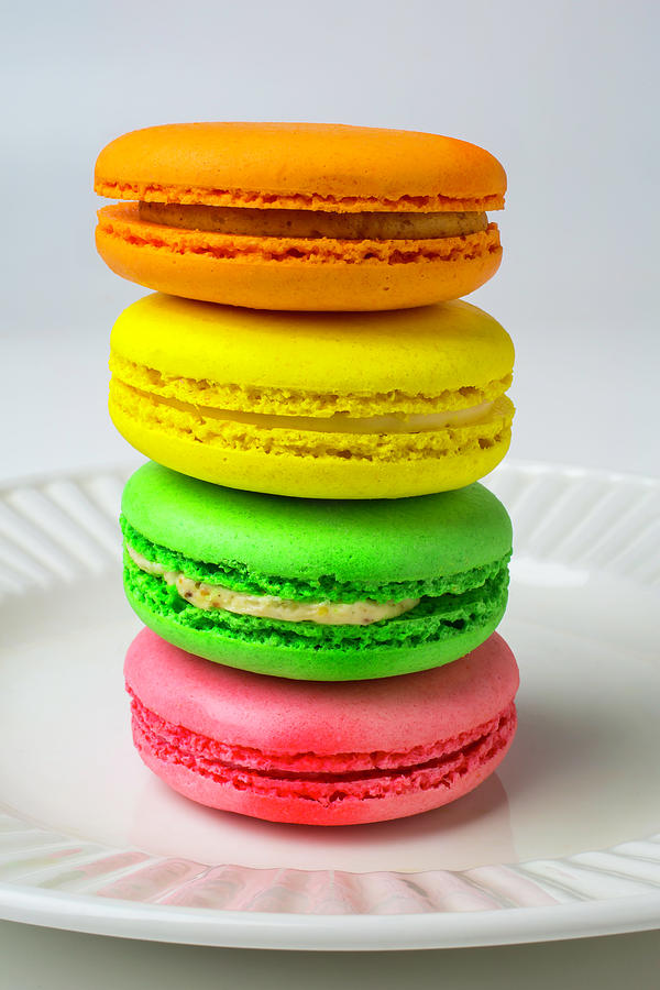 Cookie Photograph - Colorful Macaroons by Garry Gay