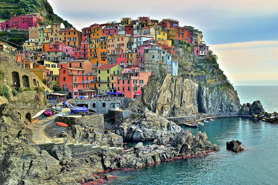 Colorful Manarola in the Cinque Terre Photograph by Frozen in Time Fine Art Photography