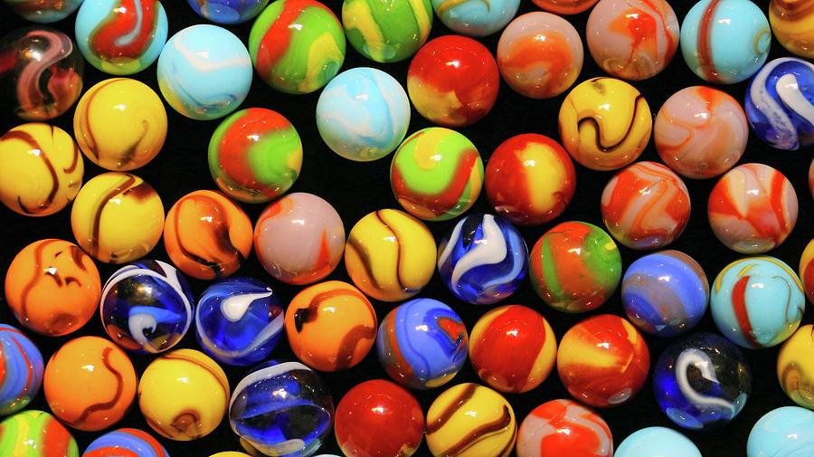 Colorful Marbles 071518 Photograph by Mary Bedy