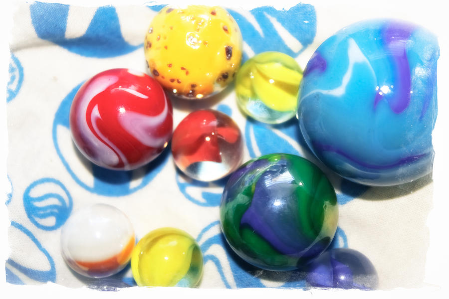 Primary Colors Photograph - Colorful Marbles by Colleen Kammerer