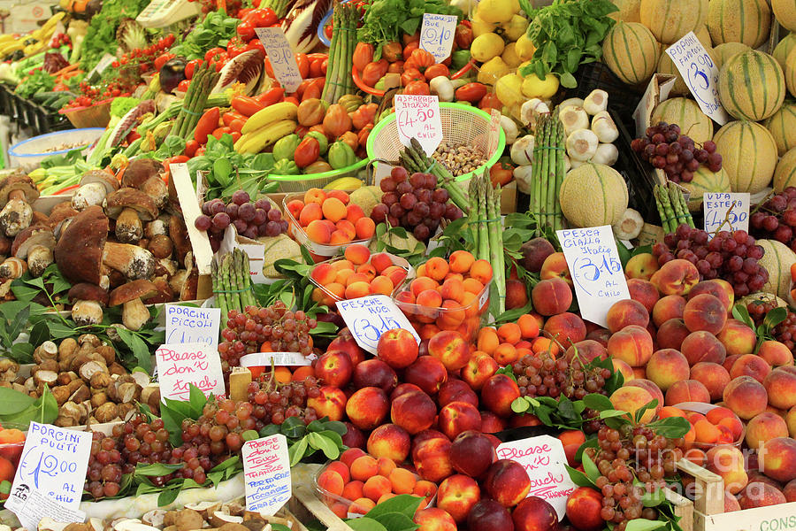 Colorful Market Stall in Florence Italy Photograph by Adam Long