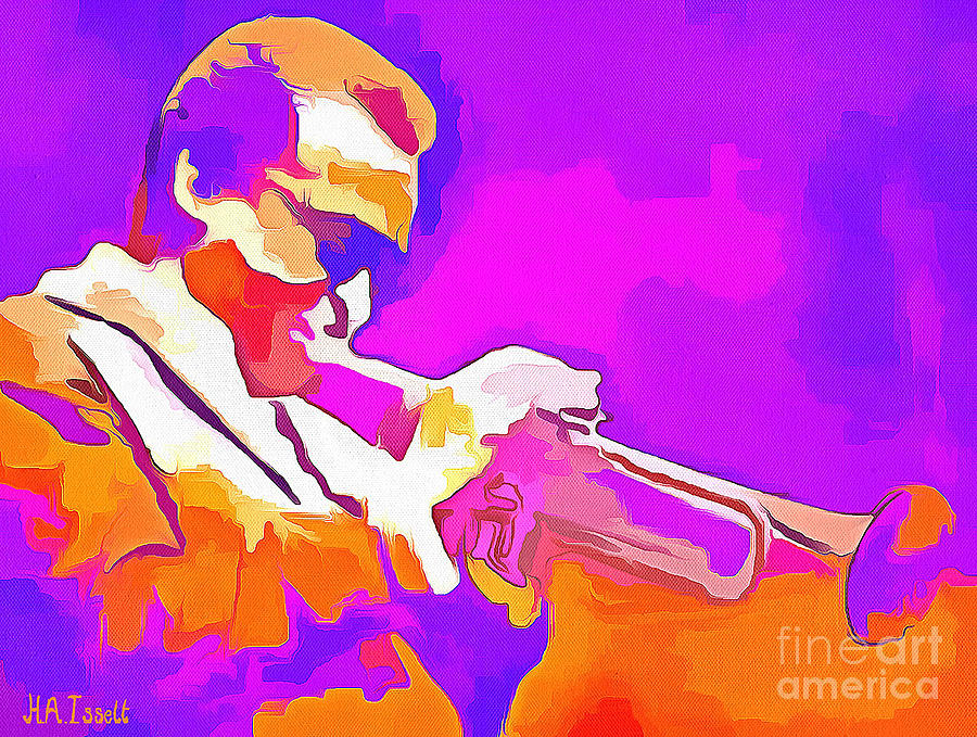 Colorful Miles Davis Digital Art by Humphrey Isselt