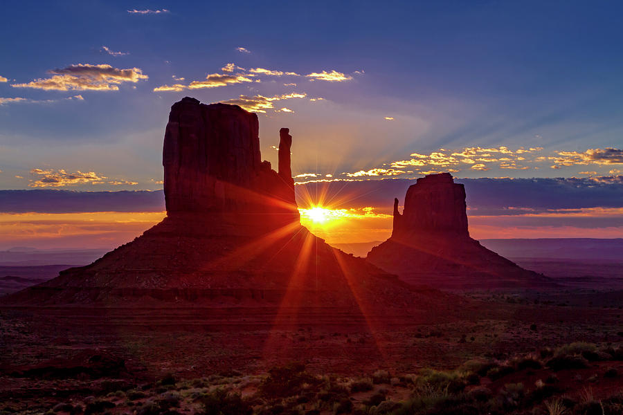 Colorful Monument Valley Sunrise Photograph by Teri Virbickis