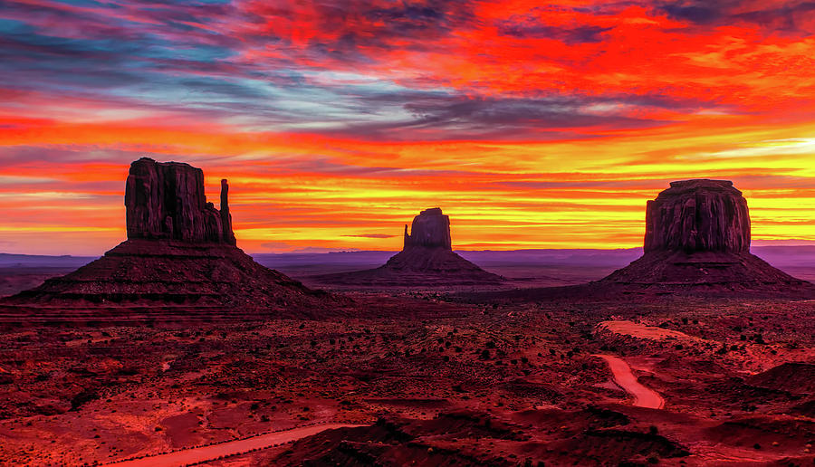 Colorful Monument Valley Sunset Photograph by Mountain Dreams