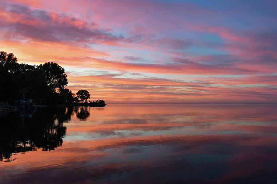 Colorful Morning Mirror - Spectacular Sky Reflections at Dawn Photograph by Georgia Mizuleva