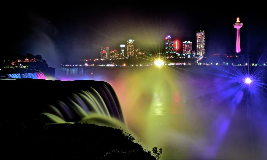 Colorful Niagara Night Photograph by Frozen in Time Fine Art Photography