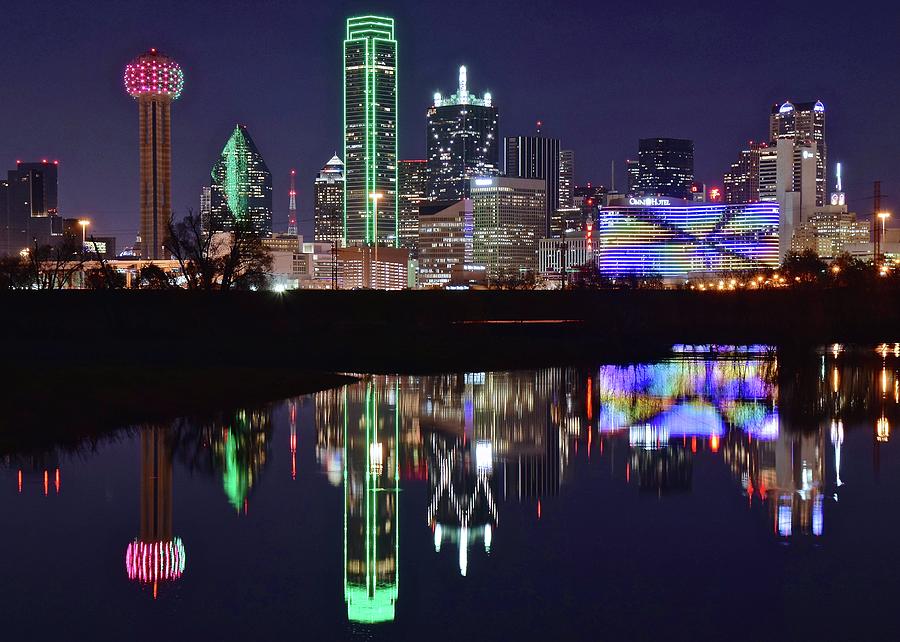 Colorful Night in Dallas Photograph by Frozen in Time Fine Art ...