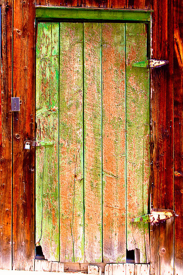 Colorful Old Barn Wood Door Photograph