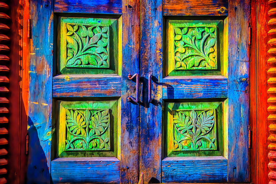 Colorful Old Wooden Door Photograph by Garry Gay