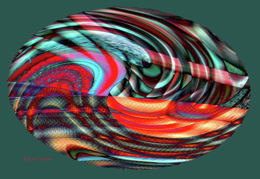 Abstract Digital Art - Colorful Oval Abstract 7179f by Kae Cheatham Abstract Digital Art - Colorful Oval Abstract 7179f by Kae Cheatham