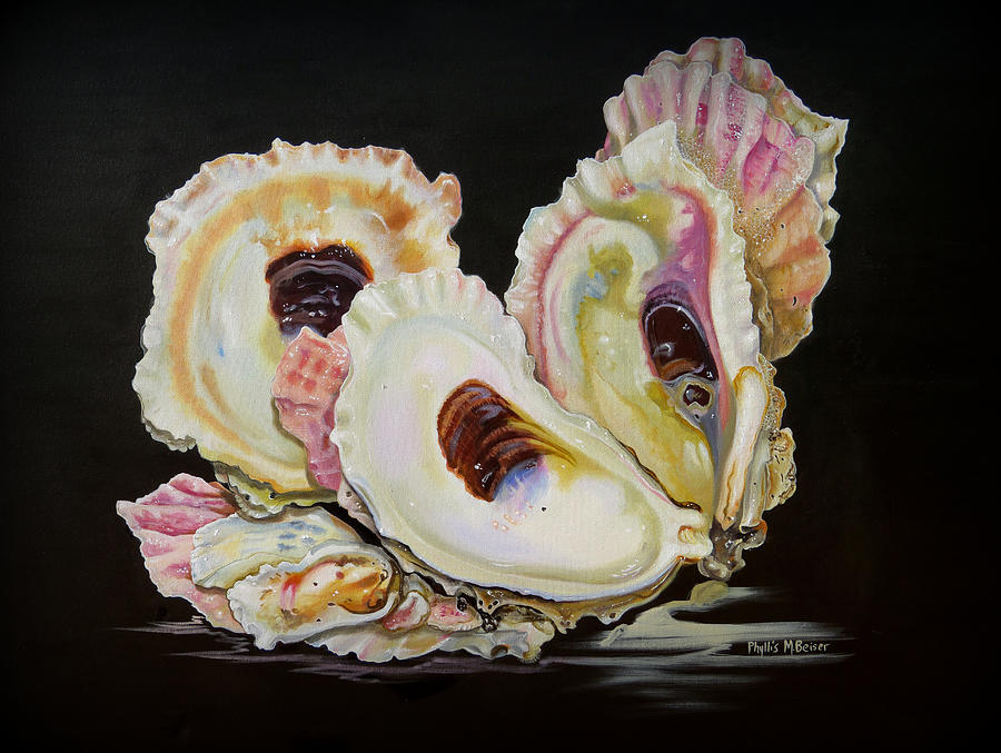 Colorful Oyster Shells Painting By Phyllis Beiser Fine Art America   Colorful Oyster Shells Phyllis Beiser 