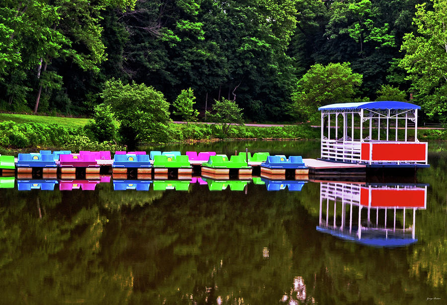 Colorful Paddle Boats 001 Photograph by George Bostian
