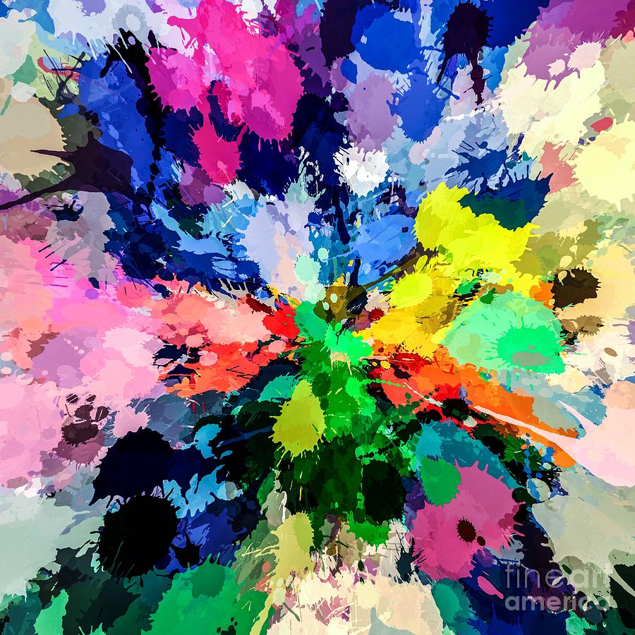 colorful splatter paint art