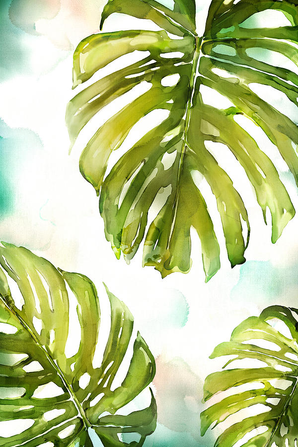 Watercolor Painting - Colorful Palm by Mauro DeVereaux