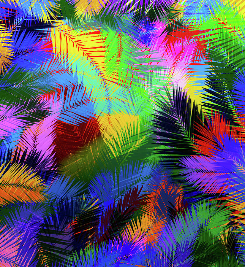 Colorful Palms Digital Art