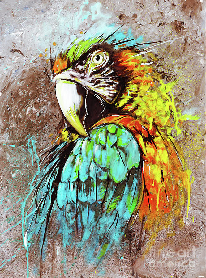 Colorful Parrot  Painting by Gull G