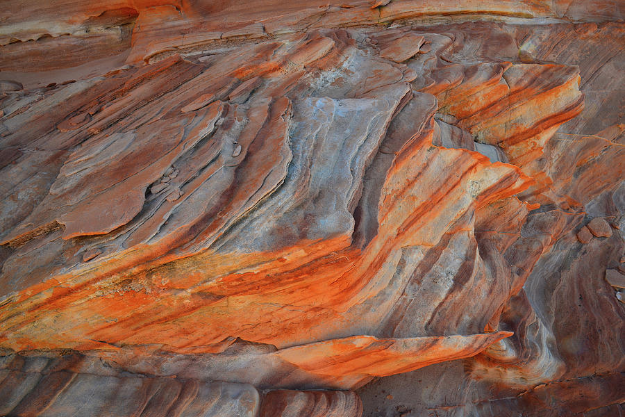 Colorful Patterns in Sandstone in Valley of Fire Photograph by Ray Mathis