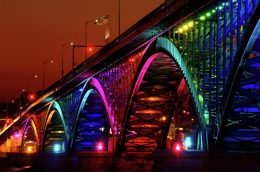 Colorful Peace Bridge Photograph by Joe Cascio