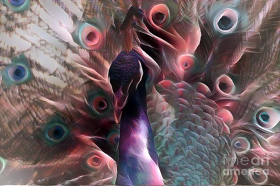 Colorful Peacock 1 Digital Art by Patty Vicknair