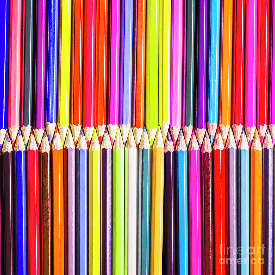 Colorful pencil background Photograph by Jorgo Photography