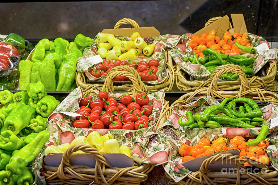 Colorful peppers Photograph by Patricia Hofmeester