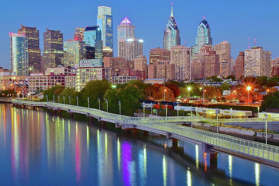 Colorful Philly Lights Photograph by Frozen in Time Fine Art Photography