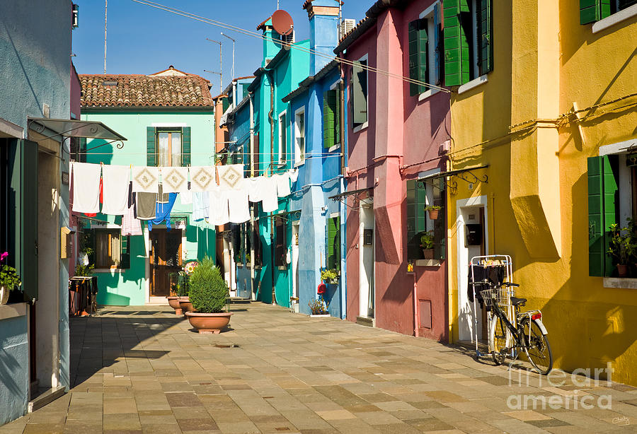Architecture Photograph - Colorful Piazza by Prints of Italy