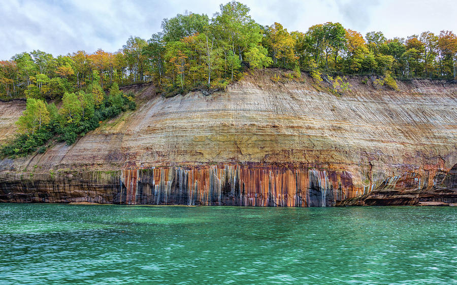 Colorful Pictured Rocks Photograph by John M Bailey