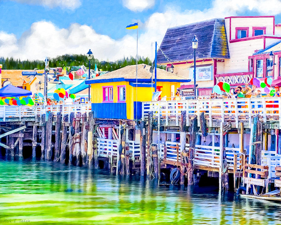 Colorful Pier In Monterey California Photograph by Mark E Tisdale