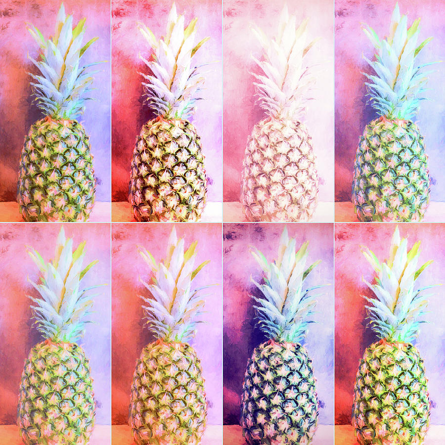 Colorful Pineapple Collage Photograph by Andrea Anderegg
