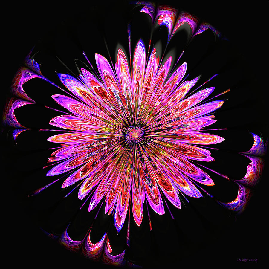 Colorful Pinwheel Digital Art by Kathy Kelly