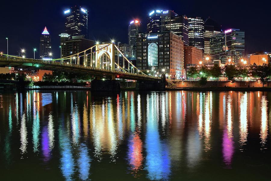 Colorful Pittsburgh Lights Photograph