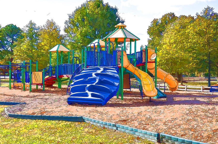 Colorful Playground Painting By Lanjee Chee