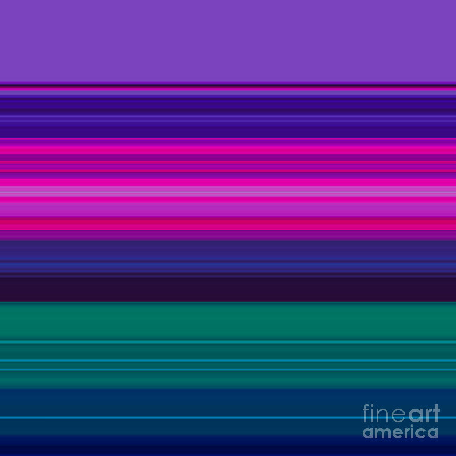 Colorful Purple Green Blue and Pink Stripes Digital Art by Sheila ...