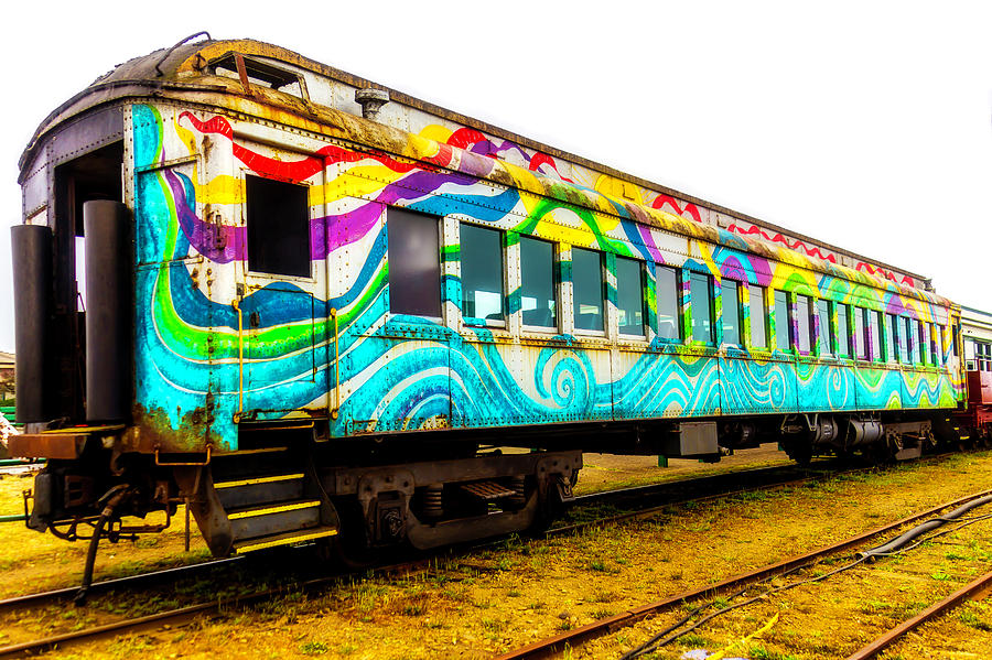 Colorful Rail Passenger Car Photograph by Garry Gay